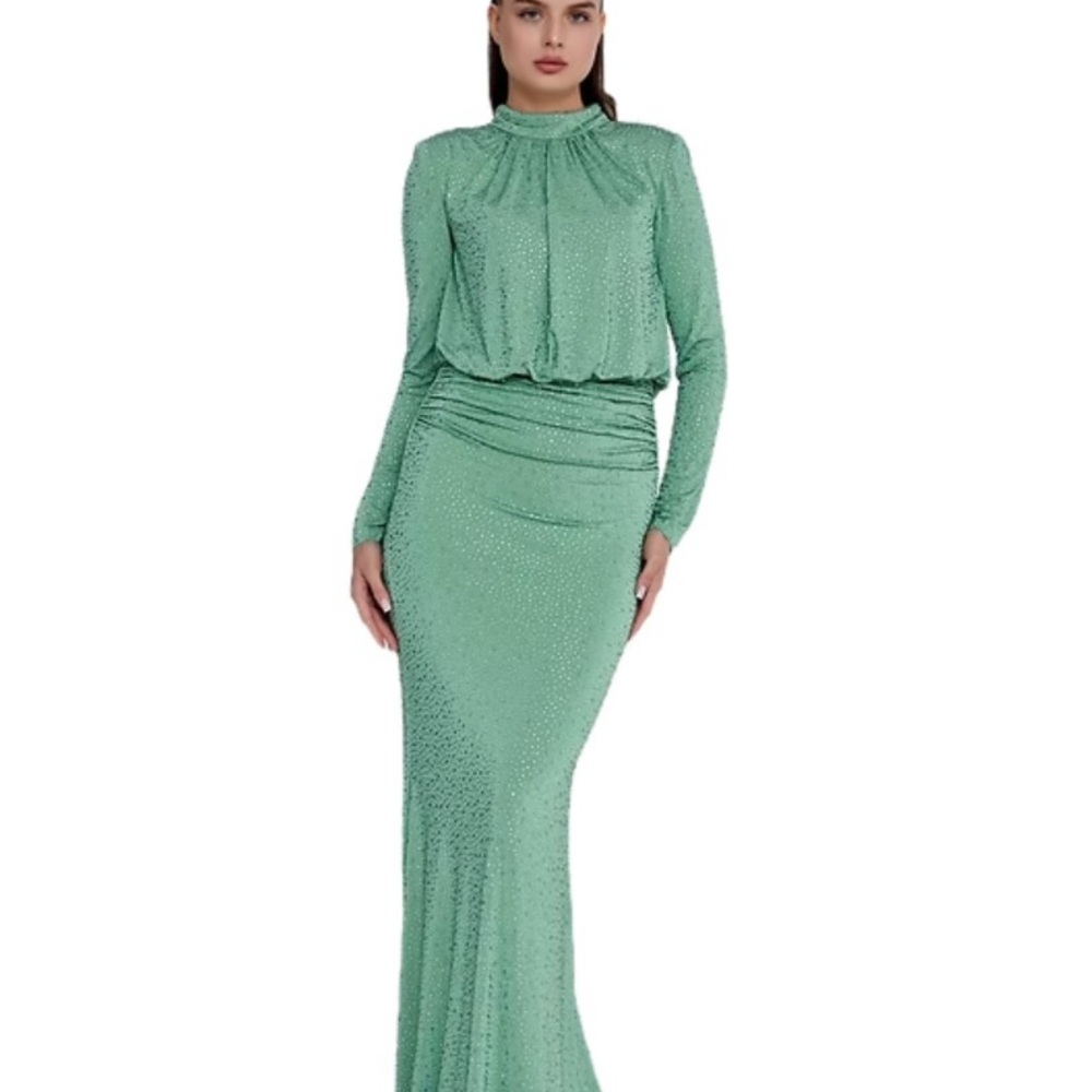 Chic Mint Long Sleeve Dress